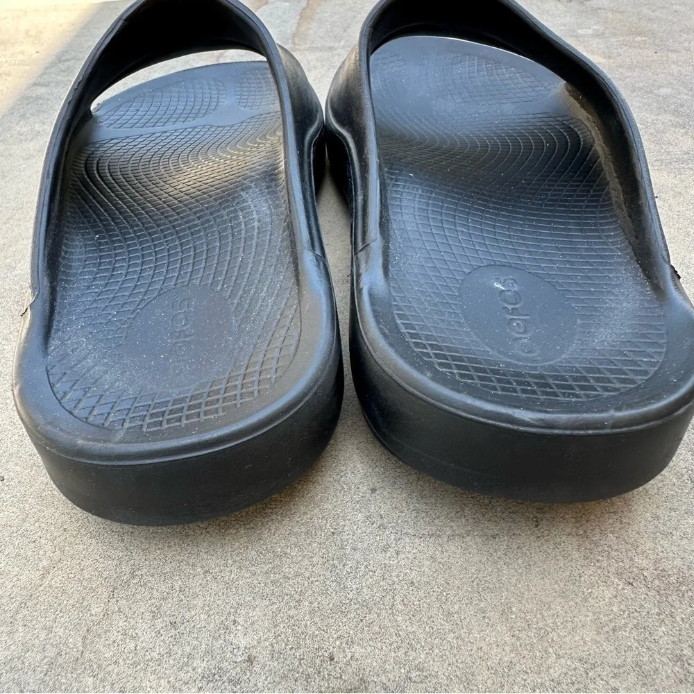 Oofos Ooahh Comfort Slide Women's Size 10 Men's Size 8 Black Recovery Sandals